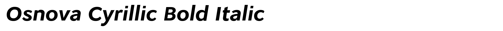 Osnova Cyrillic Bold Italic image